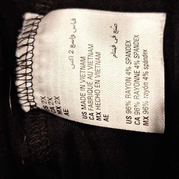 Womens Alfani black stretch short sleeve plus size top 2X - Picture 4 of 4